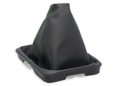 SCHALTMANSCHETTE FUR VW TOUAREG 2002-2010 SCHALTSACK ECHTELEDER NAHT GRUN