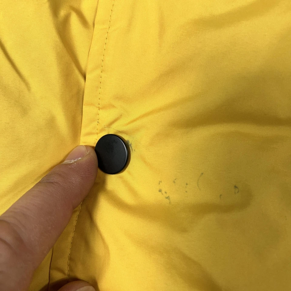 Vans x The North Face Jacket Mens Medium Yellow Gray ThermoBall Coach Snap Front - Image 4 of 4