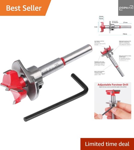 Flintronic Forstner Bit, Ø20mm Forstnerbohrer Holzbohrer mit Rundschaft, Dübe...