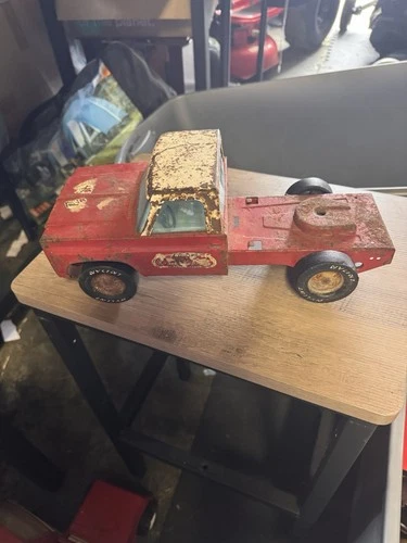 Vintage 1970s Tonka Red Circus Pickup Truck Pressed Steel