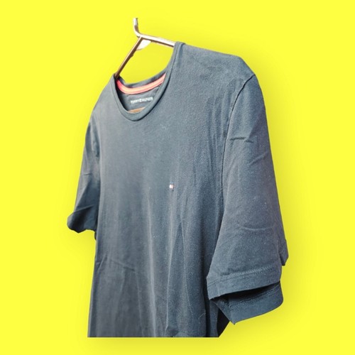 Tommy Hilfiger Shirt Mens Medium Black Short Sleeve Casual T Shirt Cotton - 第 9/10 張圖片