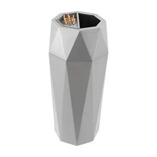 Open-Top Commercial Garbage Can Indoor Large Trash Can 27.56 in with Lid 6.6 Gal