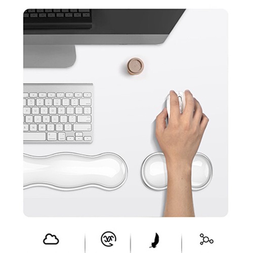 Keyboard Rest Anti Slip Transparent Desktop Office Game Console Mouse Wrist Rest - Afbeelding 4 van 18