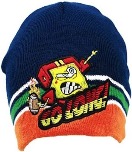 Spongebob Squarepants 3 Piece Set Blue Beanie Gloves Scarf for Boys Girls - Picture 3 of 3