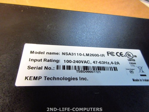 KEMP Technologies LoadMaster 2600 NSA3110-LM2600-IR 4x porty GbE Load Balancer - Zdjęcie 4 z 4