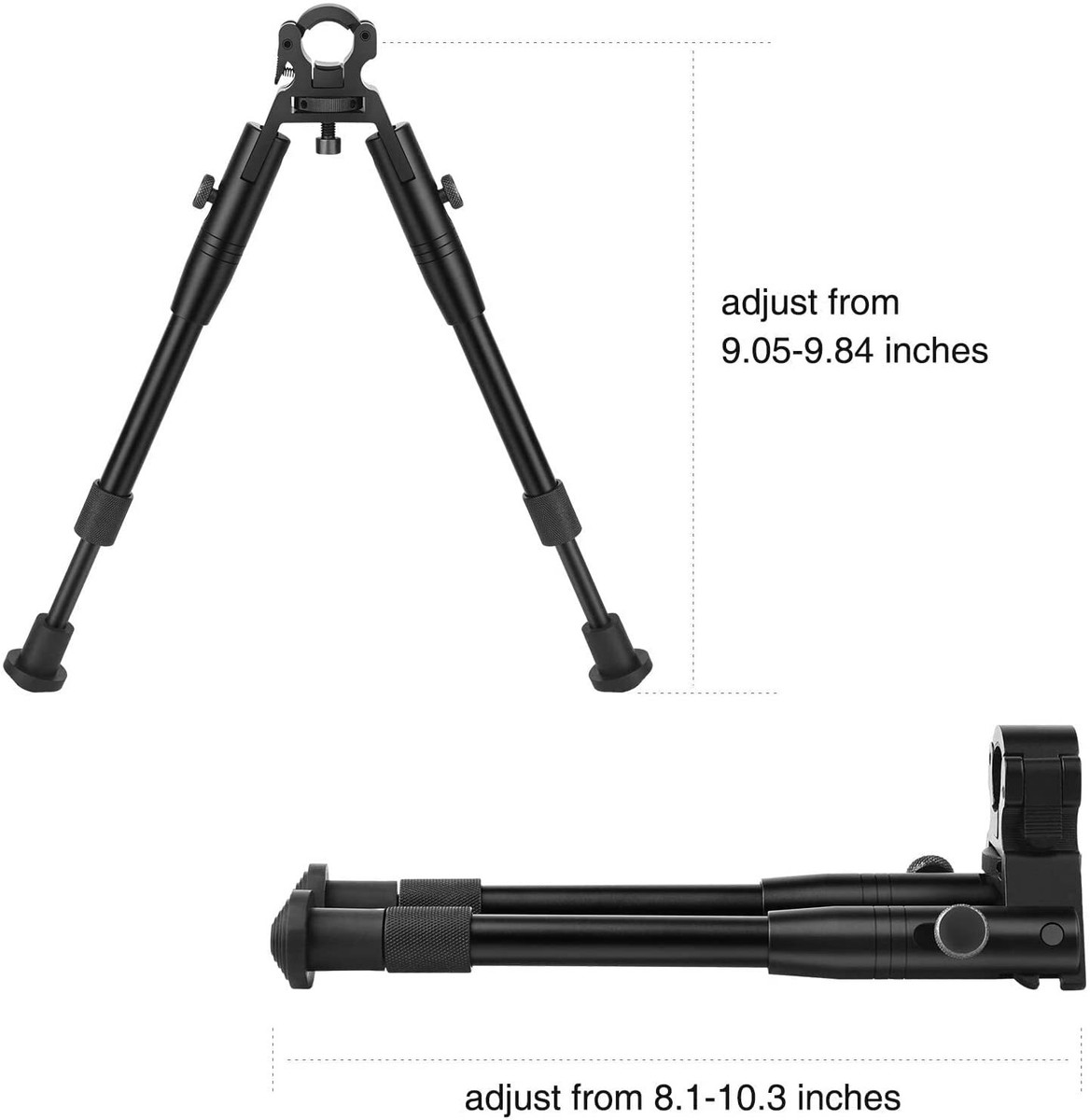 Hunting Outdoor Photography Bipod Support Round Attachment Clip Low