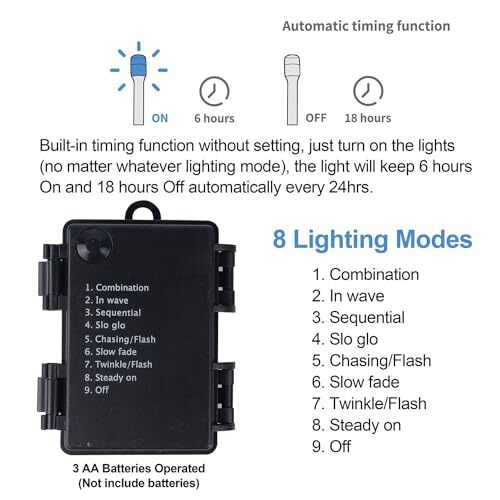 16 Inch Pre-Lit Christmas Wreath with Metal Hanger, Large Red Bow and Colored  - Bild 7 von 7