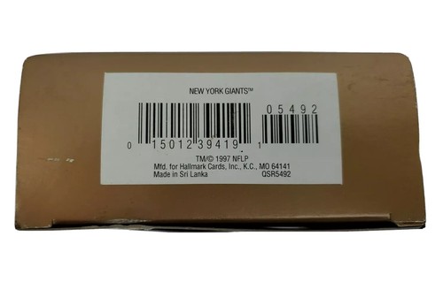 Hallmark 1997 NFL New York Giants adorno Navidad fútbol americano dirigible Santa Go CMS - Imagen 3 de 7