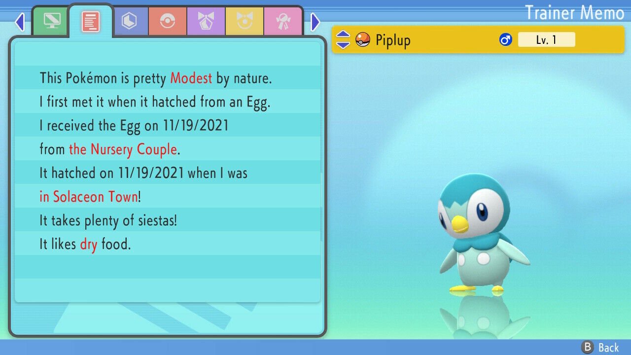 Shiny PIPLUP 6IV / Pokemon Brilliant Diamond and (Instant Download