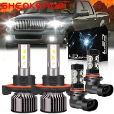 For Lincoln Mark LT 2006 2007 2008 LED Headlight High/Low + Fog Light 4PC Bulbs