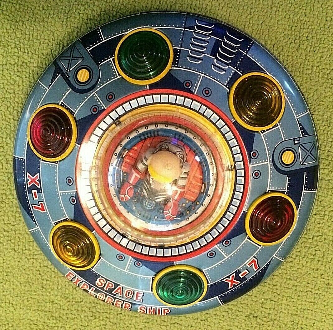 Antique X-7 Space Explorer Ship in Box Japan Tested Sci Fi Antique X-7 Space Explorer Ship in Box Japan Tested Sci Fi