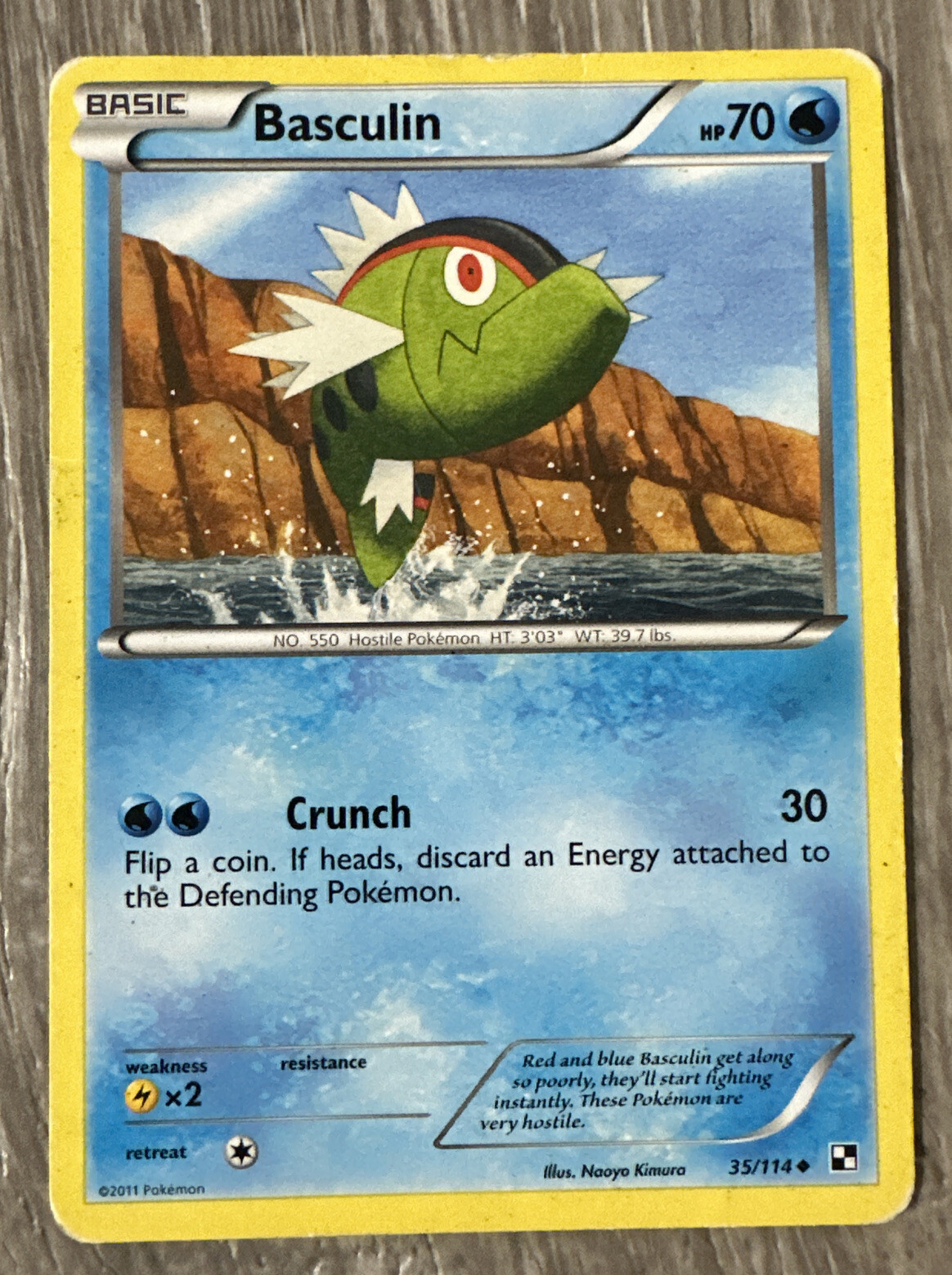 Basculin 35/114 - Black & White - Uncommon - Pokemon Card TCG