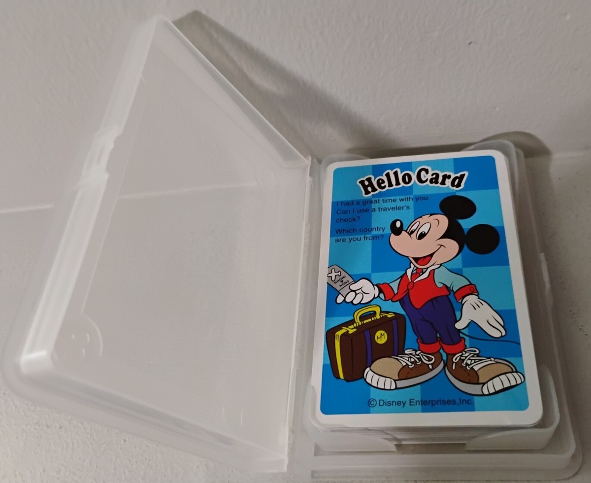 Rare Vintage Disney Mickey Mouse Hello Teaching Japanese Deck Of