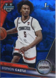 2023-24 Bowman University Chrome Sapphire #88 Stephon Castle Connecticut Huskies
