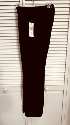 Anne Klein black straight leg dress pants Size 4 Polyester