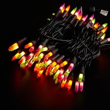 Halloween Lights Multicolor, Indoor and Outdoor use,Black Wire Lighting String 1