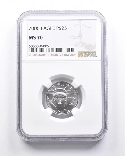 MS70 2006 $25 American Platinum Eagle 1/4 Oz Platinum NGC *6614