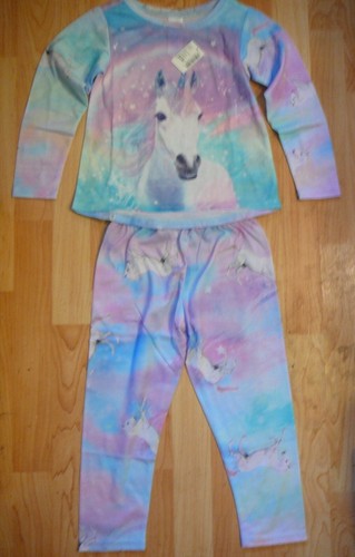 TODDLERS UNICORN THEMED PJ'S XS/TP SIZE 4 WITH TAG MULTI-COLORED WITH TOP+PANTS - Picture 2 of 5