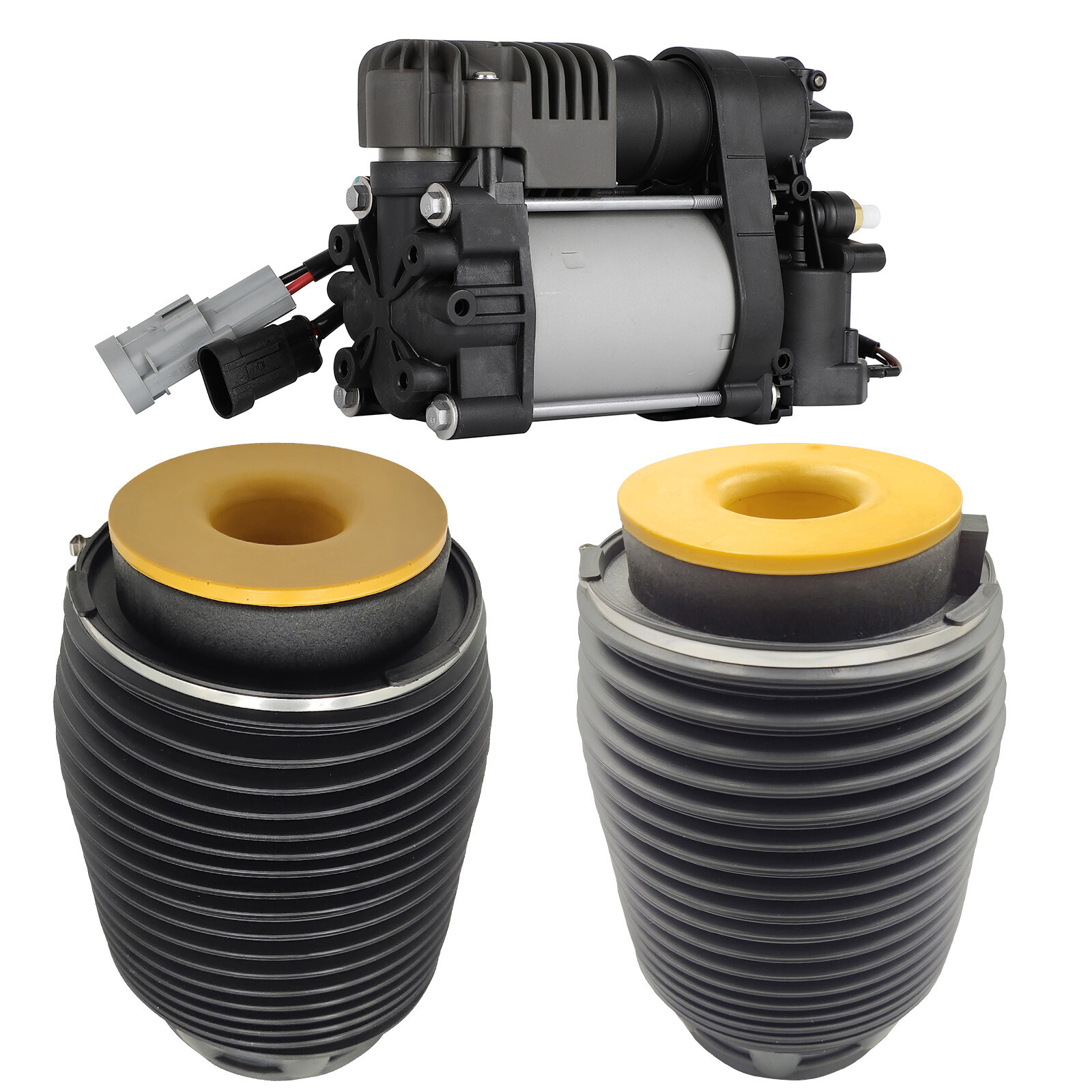 For Hyundai Equus Genesis 3PCS Rear Air Ride Suspension Springs Compressor Pump