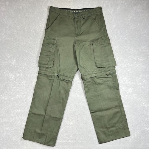 Boy Scouts of America Uniform Pants 32 Green Canvas Classic Convertible Cargo