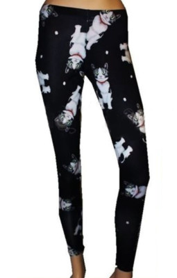 Gothic Women Cute Cat Kitty Print Tattoo Leggings Gothic Punk Emo