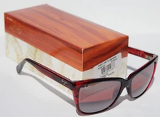 MAUI JIM Jacaranda POLARIZED Womens Sunglasses R763-07C Red Stripe/Rose Italy