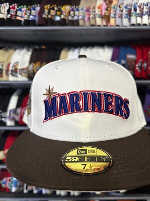 MLB My Hat Stop Snickers Script Logo Seattle Mariners ASG New Era Fitted 7 1/2