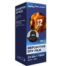 QOMOLANGMA 23.6in x 164ft Reflective DTF Film Roll Cold Peel