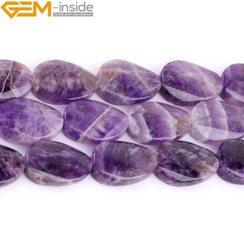 Natural Twist Flat Oval Gemstone Loose Beads For Jewelry Making 15" 18x25mm - Picture 23 of 33