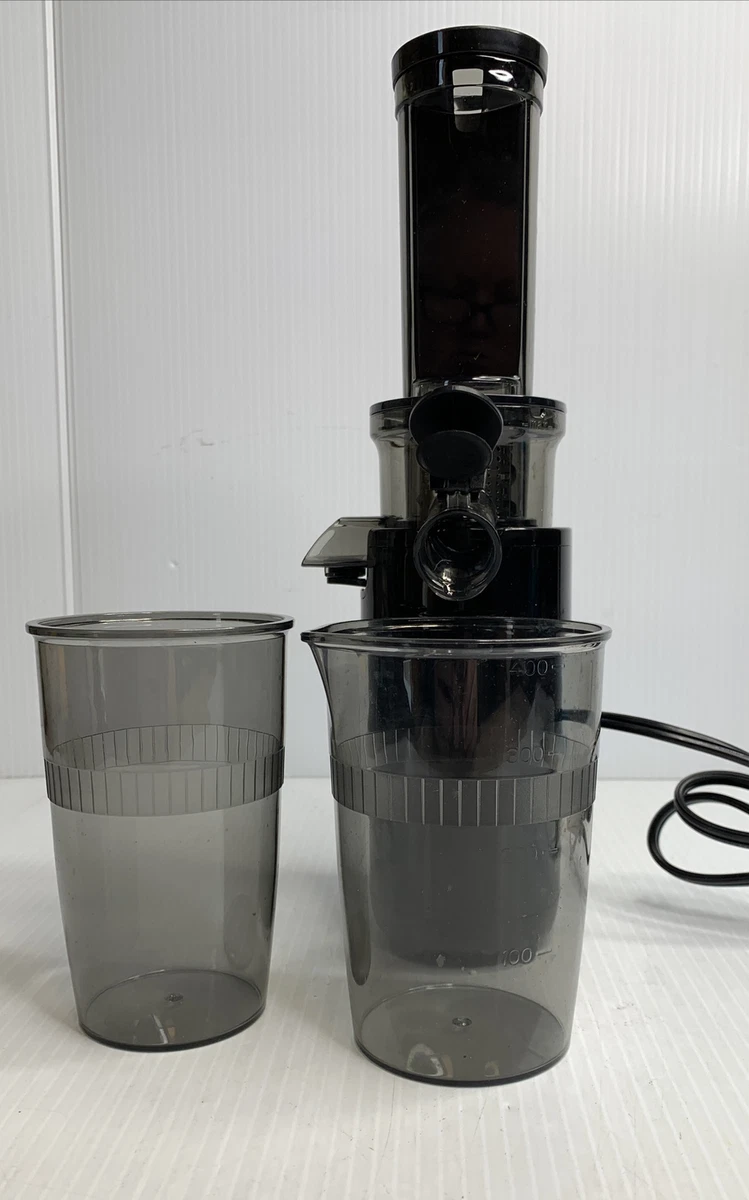 Elite Gourmet Compact Masticating Cold Press Slow Juicer - Black