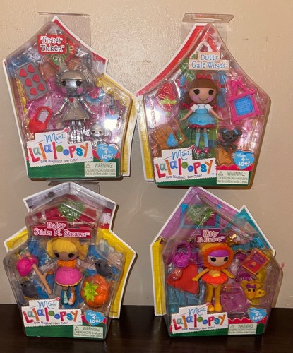 Mini Lalaloopsy doll Dotty Gale Winds,Kitty B. Brave,Tinny Tinker,Baley Sticks