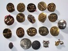 Lot Of 22 Military Clutch Back Lapel Disc Medal Military Buttons Pins