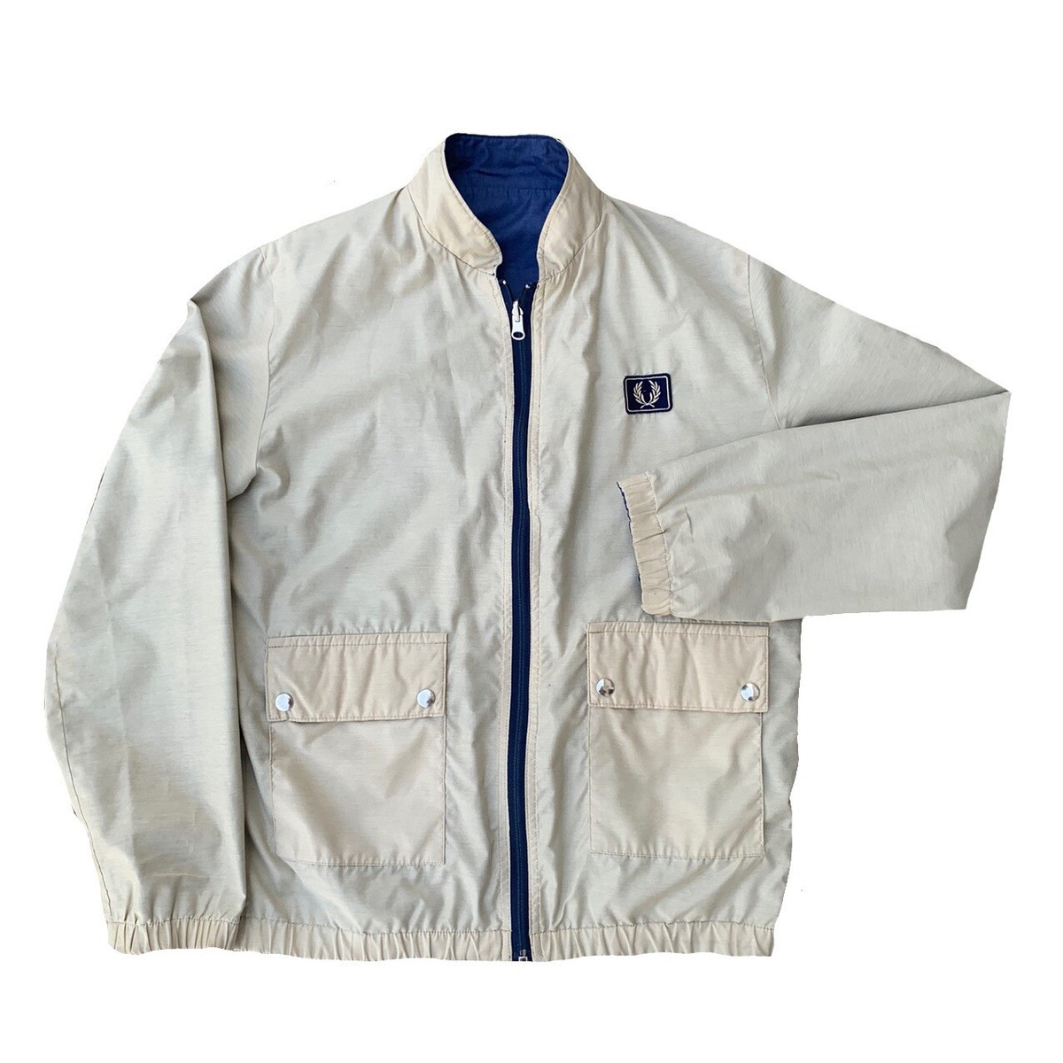 VTG 80s Fred Perry Reversible Techncali Jacket Medium Wreath Mod 