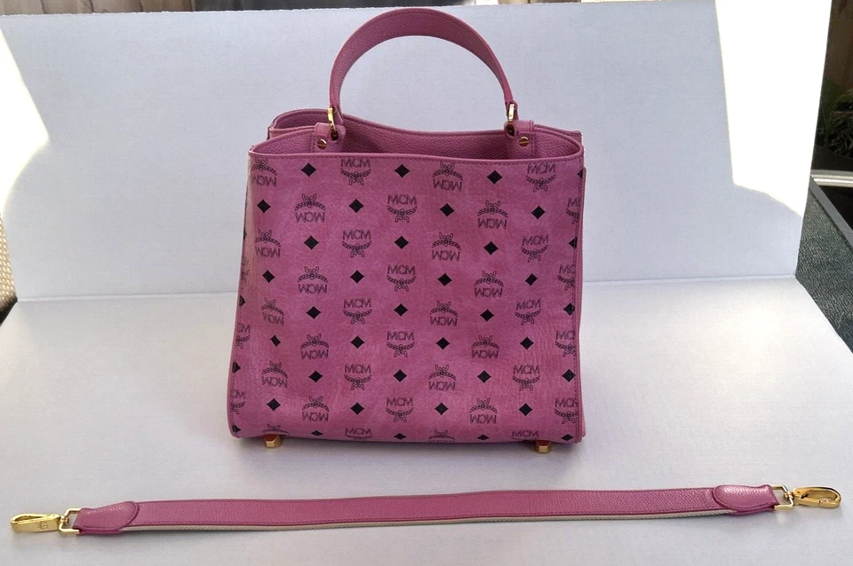 Bolso de Hombro MCM Visetos Corina Rosa Foto 4 de 4