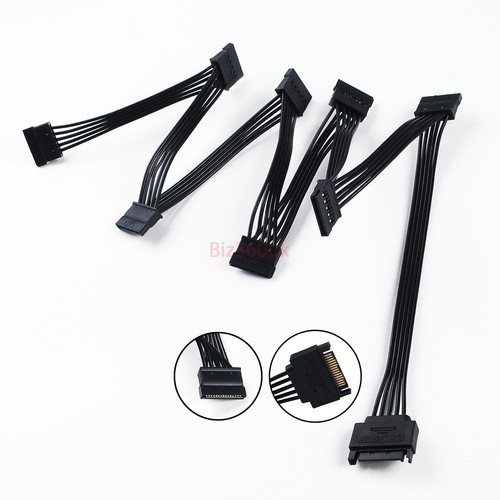 15 Pin SATA Power Extension Hard Drive Cable 1 Male to 8 Female Splitter Adapter - Picture 11 of 12