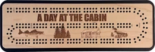 A Day At The Cabin Cribbage Board