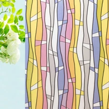 3D Privacy Static Cling Window Film Stained Home Glass Sticker Living Room Decor