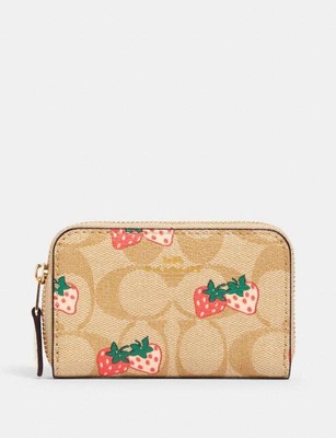 Small Fabric Canvas Zip Around Coin Wallet Purse