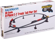 Bachmann Trains 8 PC. E-Z TRACK TALL PIER SET - HO Scale 