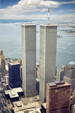 Aerial View Original World Trade Center Twin Towers Photo Poster Print No Smog