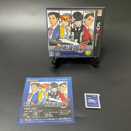 Lotto 2 giochi 3DS Gyakuten Saiban 5 6 Ace Attorney 5 6 set Giappone JP Nintendo - Foto 4 di 12
