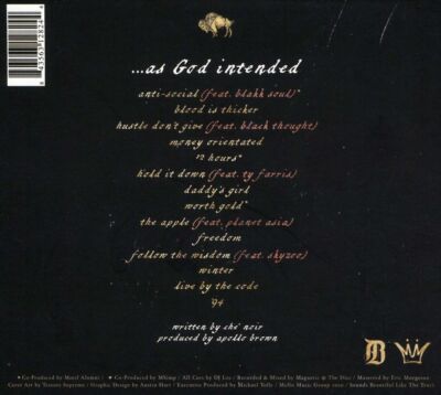 As God Intended by Brown, Apollo & Che' Noir (CD, 2020) for