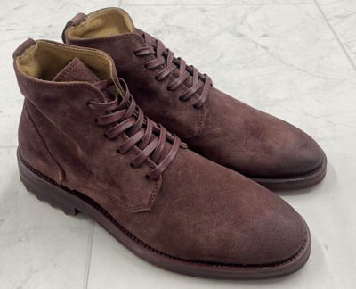 New $598 John Varvatos Freeman Lace Up Boot In Wine Size  display picture 3