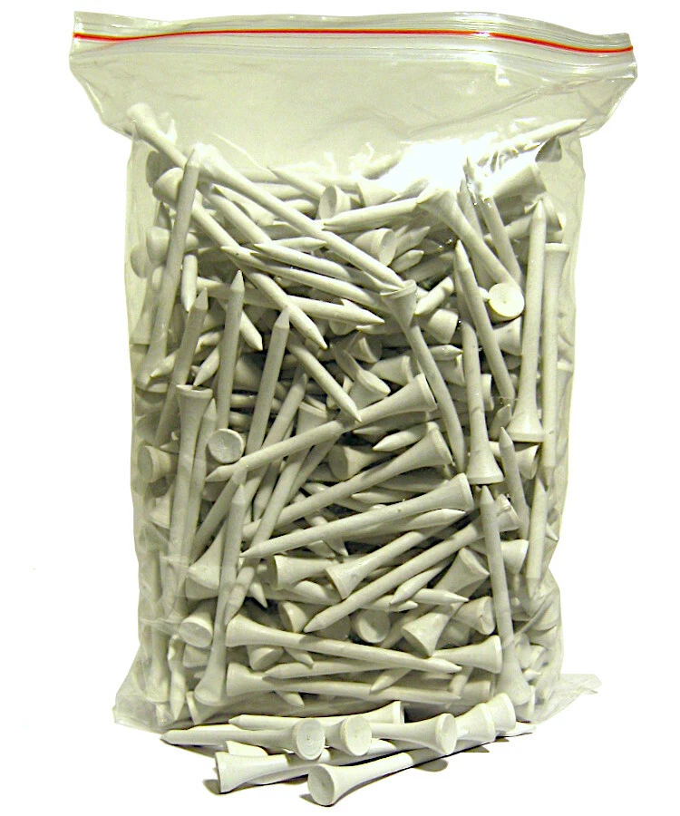 GOLF-TEES | 250 x | Holz - 70 mm - weiß | Neuware / B-Qualität / MEGA-RABATT !!! - Bild 1 von 1