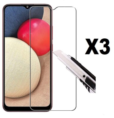 3 Pack Tempered Glass Protector, Anti Scratch, for Samsung Galaxy A02/02s