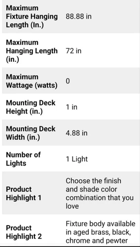 Duncan 1-Light Aged Brass Pendant and Chain with Matte Black Shade by Golden L. - Picture 5 of 5