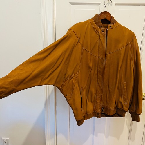 Bomber vintage anni 80 90 ETIENNE AIGNER donna L pelle marrone cognac 12 - Foto 5 di 24