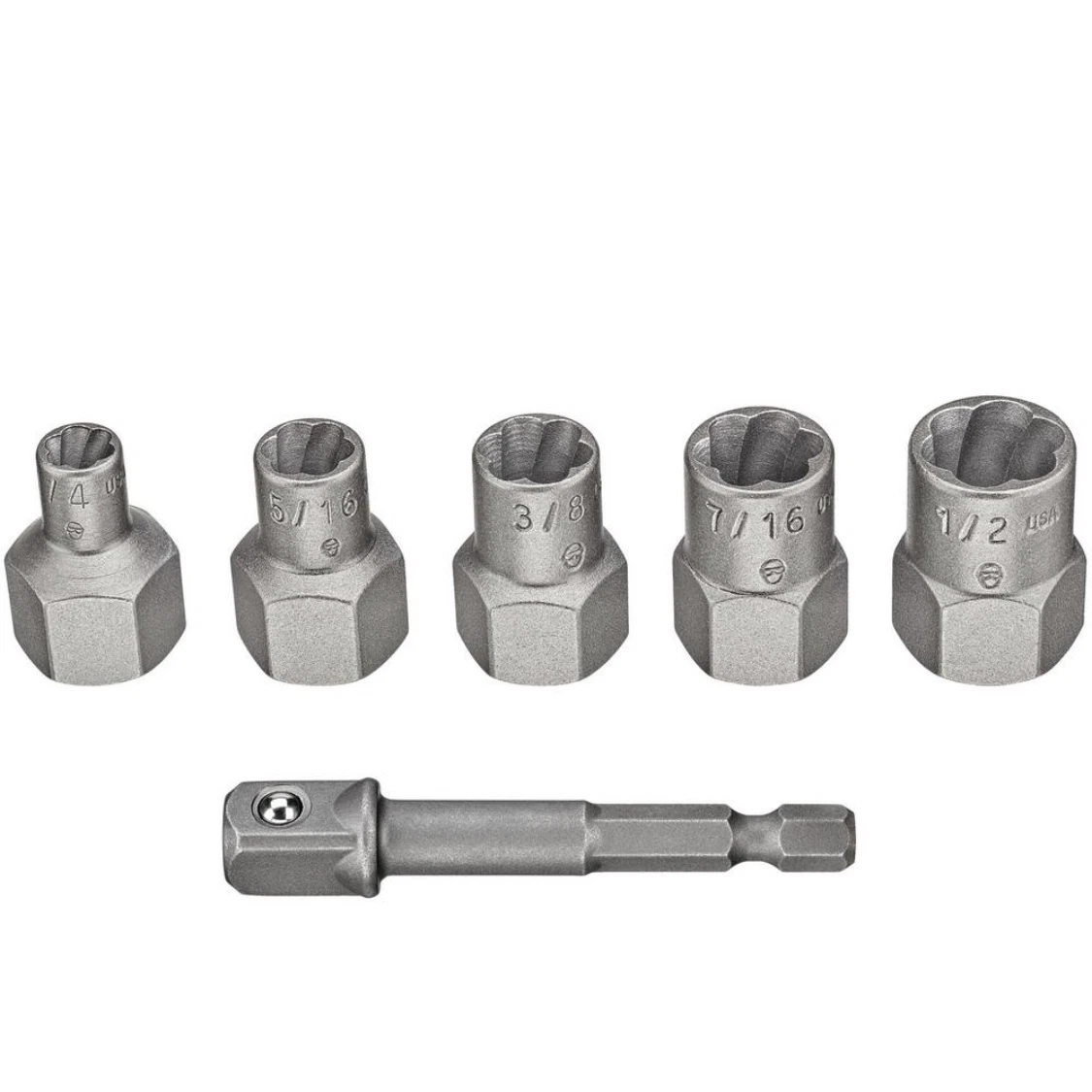 DeWALT MAX IMPACT 6 PCS BOLT EXTRACTORS SET 1 4 5 16 3 8 7 16 1 2