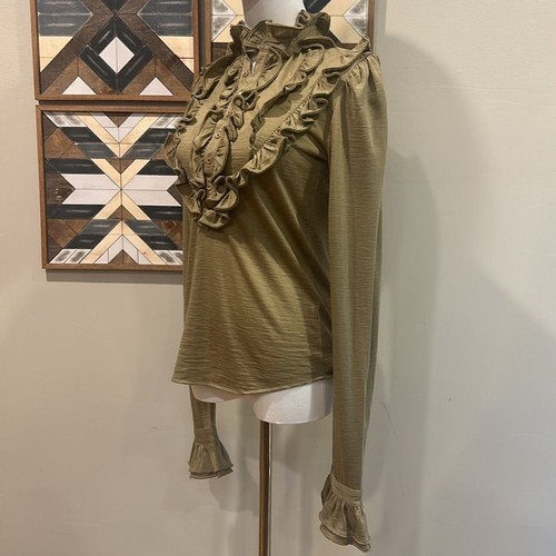 Ralph Lauren Collection Vintage Long Sleeve Ruffle Top Small - Picture 3 of 6