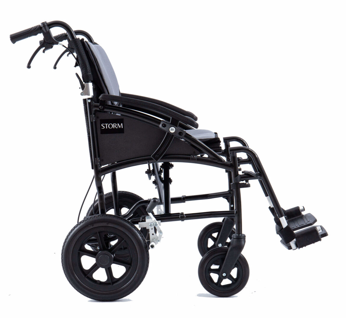 Ultra Lightweight Stylish Transit Attendant Propelled Padded Folding